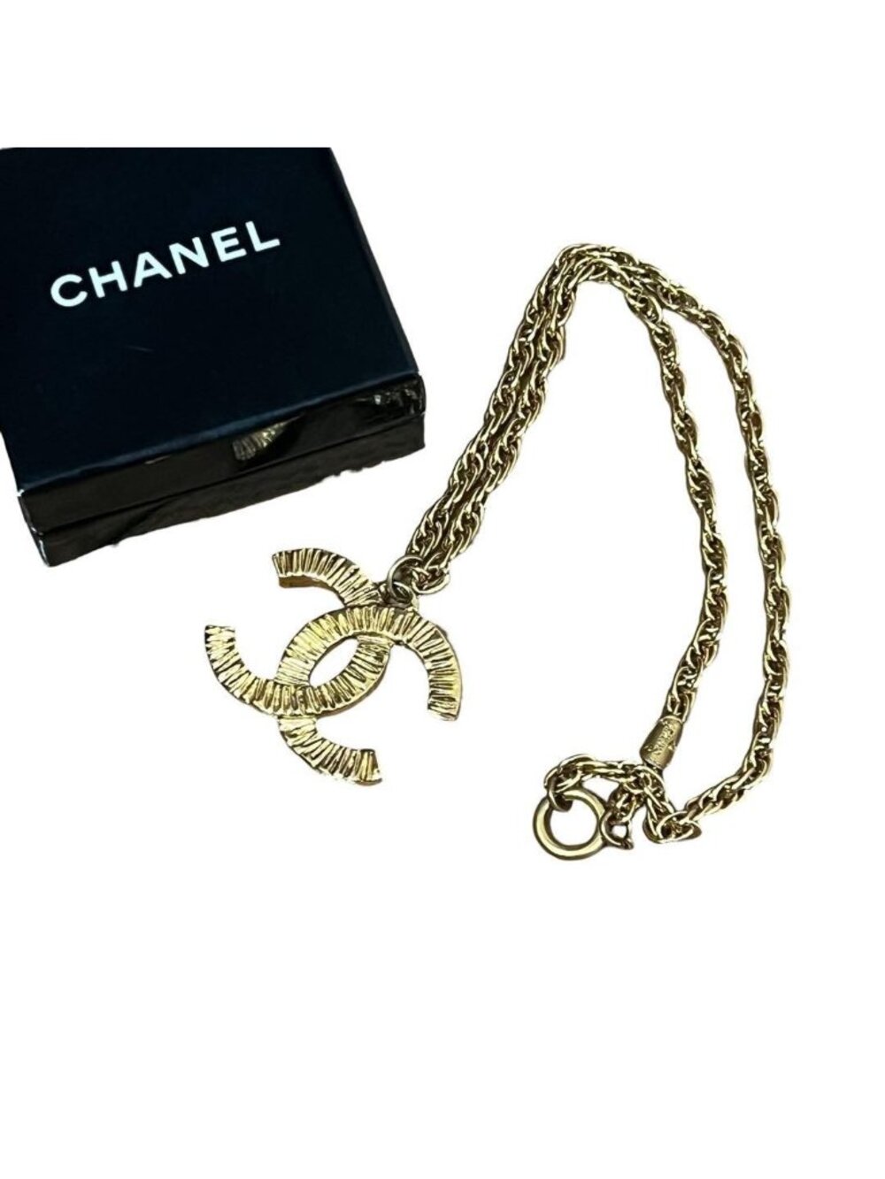 Chanel Vintage Gold Chain Necklace Plated